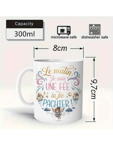 Mug humoristique "La fée Pâchier" – Le mug du matin