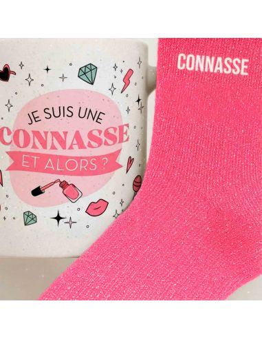 Coffret Cadeau Mug & Chaussettes – “Je suis une connasse, et alors ?”