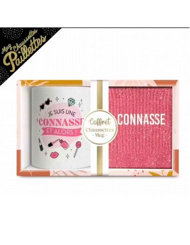 Coffret Cadeau Mug & Chaussettes – “Je suis une connasse, et alors ?”