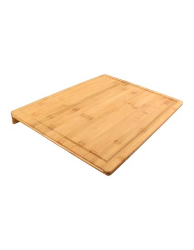 Planche à découper en bambou avec rigole – 45 x 34 cm, antidérapante