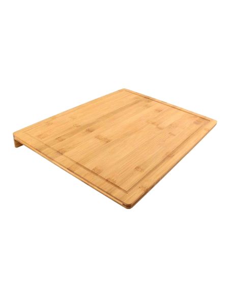 Planche à découper en bambou avec rigole – 45 x 34 cm, antidérapante