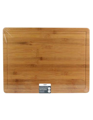 Planche à découper en bambou avec rigole – 45 x 34 cm, antidérapante