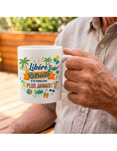 Mug de Retraite Humour – Modèle Homme & Femme – 300 ml