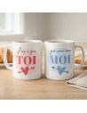 Coffret Duo de Mugs "Il n’y a que TOI… qui rime avec MOI"