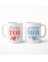 Coffret Duo de Mugs "Il n’y a que TOI… qui rime avec MOI"