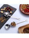 Cuillère Infuseur à Thé en Forme de Cœur en Acier Inoxydable