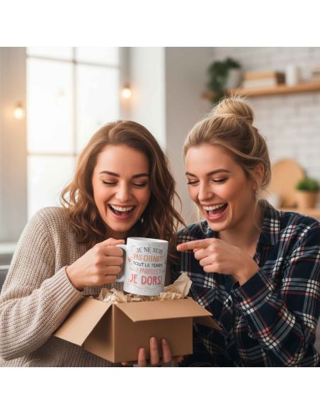 Mug à Paillettes "Je ne suis pas chiante..." - Dimensions : 11,5 x 8 x 9,7 cm