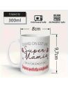 Mug à Paillettes "Quand on est une Super Mamie..." - Dimensions : 11,5 x 8 x 9,7 cm