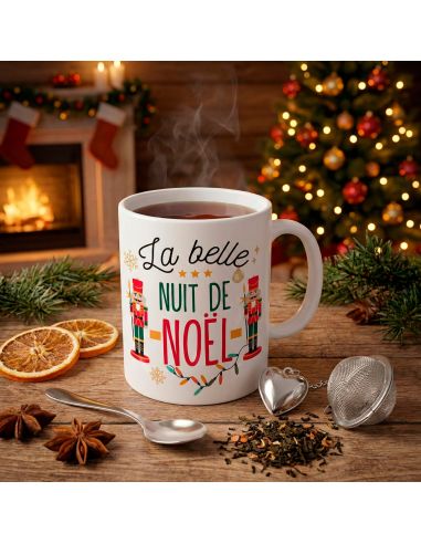Coffret Mug "La belle nuit de Noël" + Boule à thé cœur