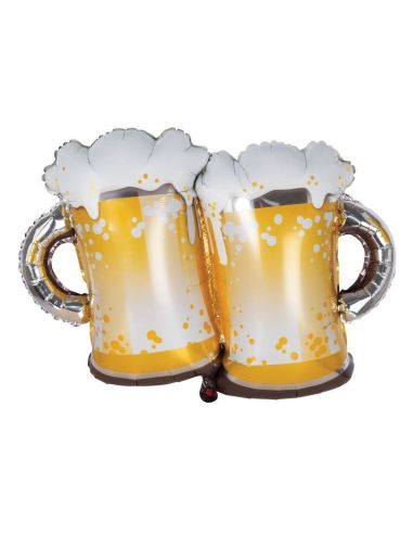 Ballon Aluminium "Bières" – Décoration Festive Originale - Dimensions : 65 x 50 cm