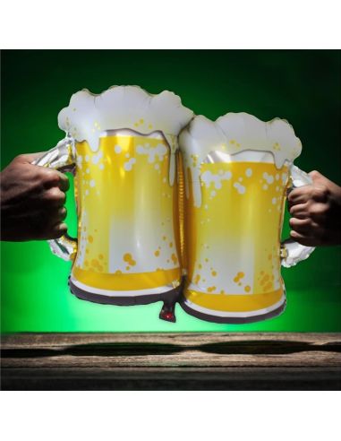 Ballon Aluminium "Bières" – Décoration Festive Originale - Dimensions : 65 x 50 cm