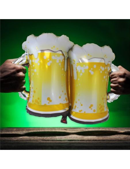 Ballon Aluminium "Bières" – Décoration Festive Originale - Dimensions : 65 x 50 cm