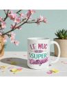 Mug à paillettes "Le Mug de la Super Collègue" - Dimensions : 11,5 x 8 x 9,7 cm