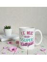 Mug à paillettes "Le Mug de la Super Collègue" - Dimensions : 11,5 x 8 x 9,7 cm