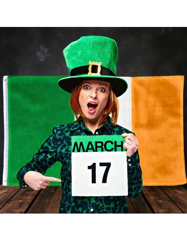 Drapeau Irlandais Saint Patrick - Dimensions : 150 x 90 cm