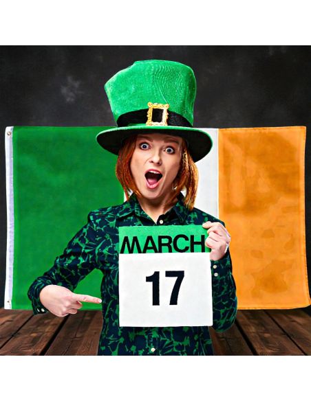 Drapeau Irlandais Saint Patrick - Dimensions : 150 x 90 cm