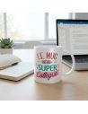 Mug à paillettes "Le Mug de la Super Collègue" - Dimensions : 11,5 x 8 x 9,7 cm