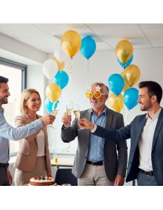 Lunettes Étoiles “Vive la Retraite” – Accessoire festif doré pour départ à la retraite 2