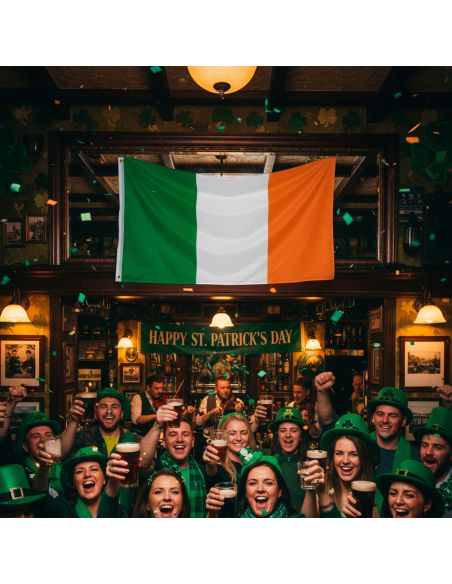 Drapeau Irlandais Saint Patrick - Dimensions : 150 x 90 cm