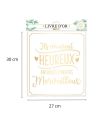 Livre d'Or pour Mariage 30 pages - Dimension : 30 x 27 x 1 cm - Blanc et Doré