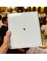 Livre d'Or pour Mariage 30 pages - Dimension : 30 x 27 x 1 cm - Blanc et Doré