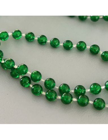 Collier Mini Chope Saint-Patrick Vert Translucide - Accessoire de Fête Irlandais 43 cm