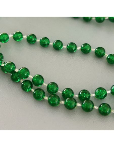 Collier Mini Chope Saint-Patrick Vert Translucide - Accessoire de Fête Irlandais 43 cm