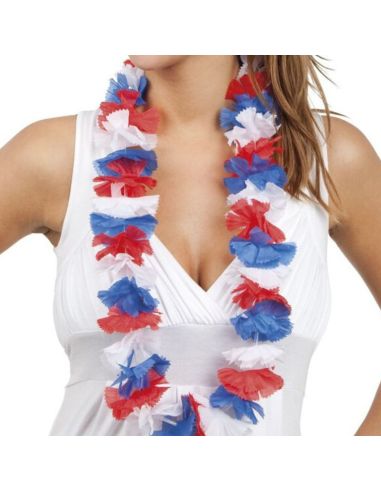 Collier hawaïen à Fleurs en Tissu Multicolore