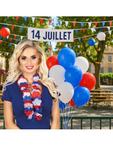 Collier hawaïen à Fleurs en Tissu Multicolore