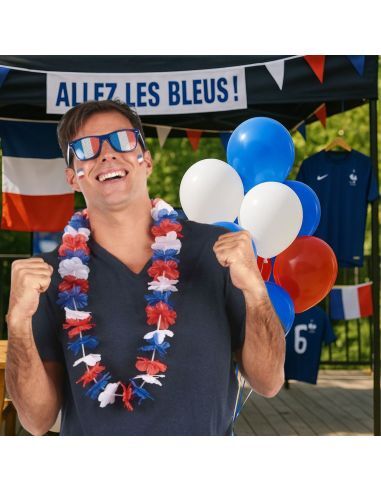 Collier hawaïen à Fleurs en Tissu Multicolore