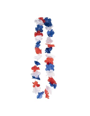 Collier hawaïen à Fleurs en Tissu Multicolore