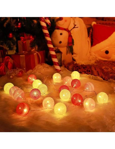 Guirlande Lumineuse 10 Boules - Plusieurs Variations Disponibles