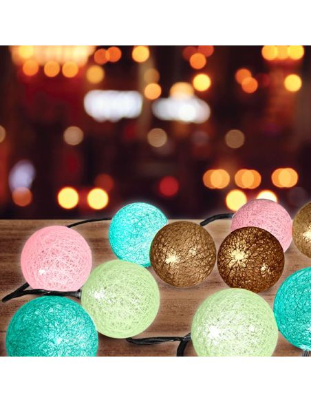 Guirlande Lumineuse 10 Boules - Plusieurs Variations Disponibles