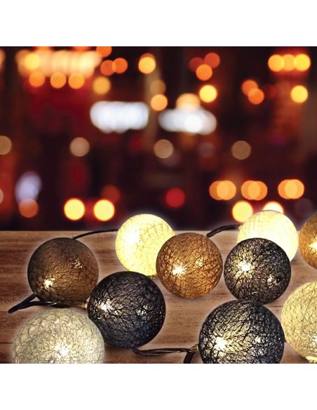 Guirlande Lumineuse 10 Boules - Plusieurs Variations Disponibles