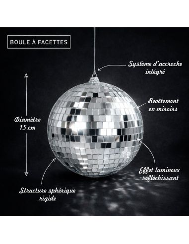 Boule à facettes - Diamètre 15 cm