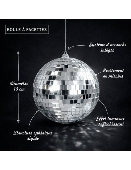 Boule à facettes - Diamètre 15 cm