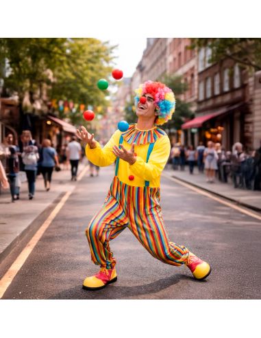 Costume de Clown - adulte - Taille S/M ou L/XL - Matière : Polyester