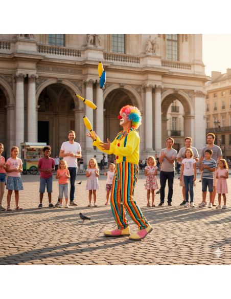 Costume de Clown - adulte - Taille S/M ou L/XL - Matière : Polyester