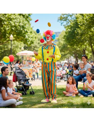 Costume de Clown - adulte - Taille S/M ou L/XL - Matière : Polyester