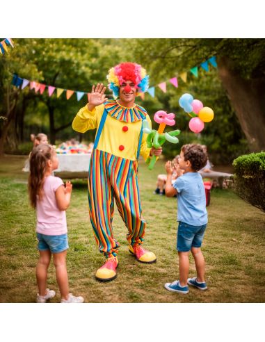 Costume de Clown - adulte - Taille S/M ou L/XL - Matière : Polyester