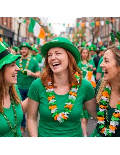 Pack de 10 Colliers Hawaïen à Fleurs en Tissu Saint-Patrick 2