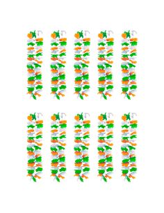 Pack de 10 Colliers Hawaïen à Fleurs en Tissu Saint-Patrick