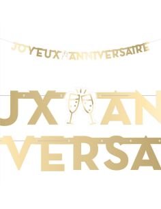 Guirlande "Joyeux anniversaire" - Dimensions : 300 x 15,7 cm