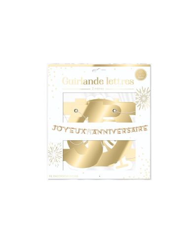 Guirlande "Joyeux anniversaire" - Dimensions : 300 x 15,7 cm