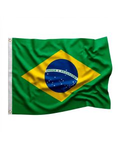 Drapeau Officiel Brésil 150 x 90 cm - Pavillon Supporters Seleção avec Œillets de Fixation