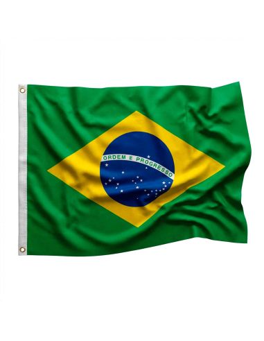 Drapeau Officiel Brésil 150 x 90 cm - Pavillon Supporters Seleção avec Œillets de Fixation