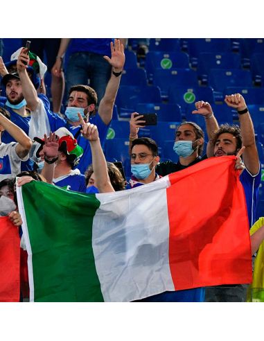 Drapeau Officiel Italie 150 x 90 cm - Pavillon Supporters Squadra Azzurra avec Œillets de Fixation