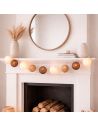Guirlande Lumineuse 10 Boules Coton 170 cm - Décoration Intérieure Nomade à Piles