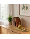 Plateau Vide-Poche en Bambou Gravé "Maman d'Amour" avec Figurine Oiseau Design