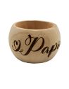 Rond de Serviette en Bois Gravé "Papounet" - Accessoire de Table Artisanal pour Papa